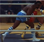 Clubber in his title's fight against Rocky Balboa, with sky blue and white colors, seen in Rocky III.