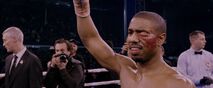 Adonis is cheered by the audience after the fight