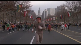 Rocky training for the upcoming fight