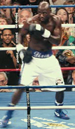 Mason in the fight Skill Vs.Will against Rocky Balboa, using white and blue colours, seen in Rocky Balboa film.