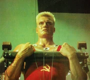 Drago training for the fight