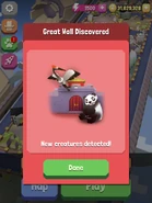 The notice when the first part of Great Wall was released