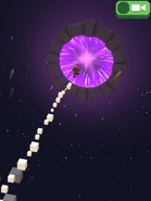 The portal through which the player is fired through