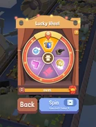 The appearance of the Lucky Wheel in version B