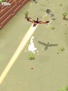 The Revive Raven flying overhead when the player uses a revive