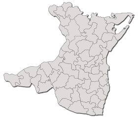 Kaart gemeenten Constanta