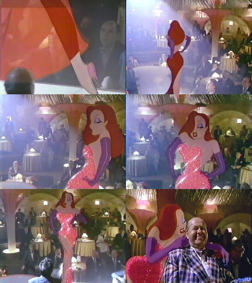 Who framed roger rabbit jessica rabbit dress flies up During the scene wh.....