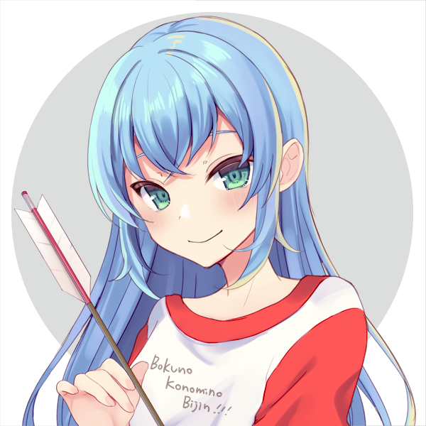 anime girl with light blue hair and blue eyes