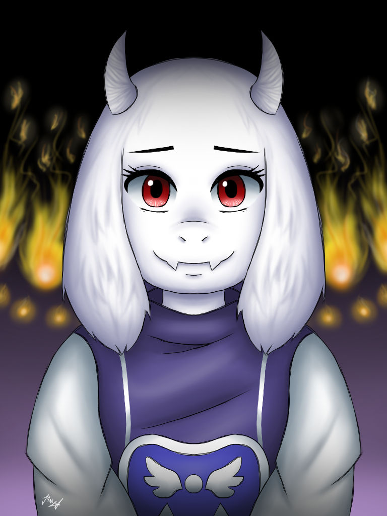 Asriel, toby Fox, toriel, flowey, Undertale, Fan art, video Game