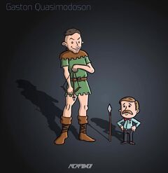 Första illustrationen på Gaston av Daniel Björk från Pauls Rustning