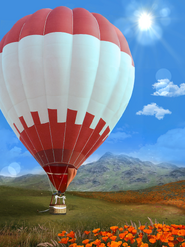 Hot air balloon ride in Season 1, Episode 10