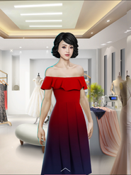 Ombre dress, red - S2 Ep1 (You only get this option if you pick Ombre dress in the previous choice)