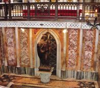 Image of St. John the Baptist in the Confessio next to the high altar