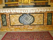 19th century "Cosmatesque" work in main altar.