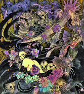 Death (top) and Schirach, art by Tomomi Kobayashi