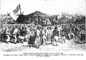 Târg ţărănesc în , oraşul  (1837)