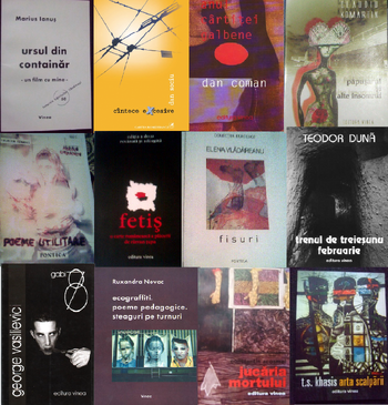 Several poetry books of the early 2000s (by Marius Ianuș, Dan Sociu, Dan Coman, Claudiu Komartin, A. Urmanov, Răzvan Țupa, Elena Vlădăreanu, Teodor Dună, George Vasilievici, Ruxandra Novac, Const. Acosmei, T.S
