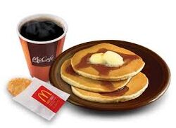 McDonald's Hotcakes McCafe drink and Hash Browns.jpg
