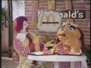Ronald & Birdie eating hot pancakes together.