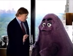 Grimace and Donald Trump