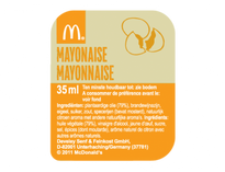 Top of a Belgian Mayonnaise packaging