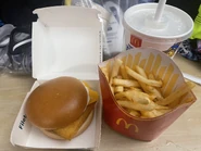 The Filet-O-Fish Sandwich with Fries and a Sprite in Cairns City, Queensland, Australia