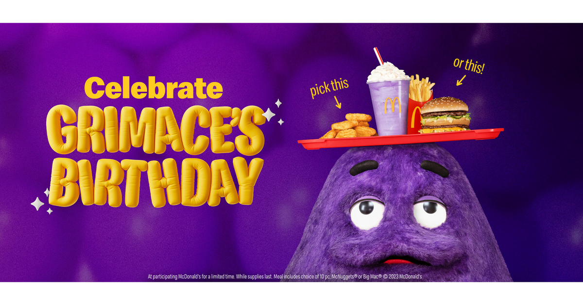 Grimace's McDonald's Birthday Meal Review - Parade