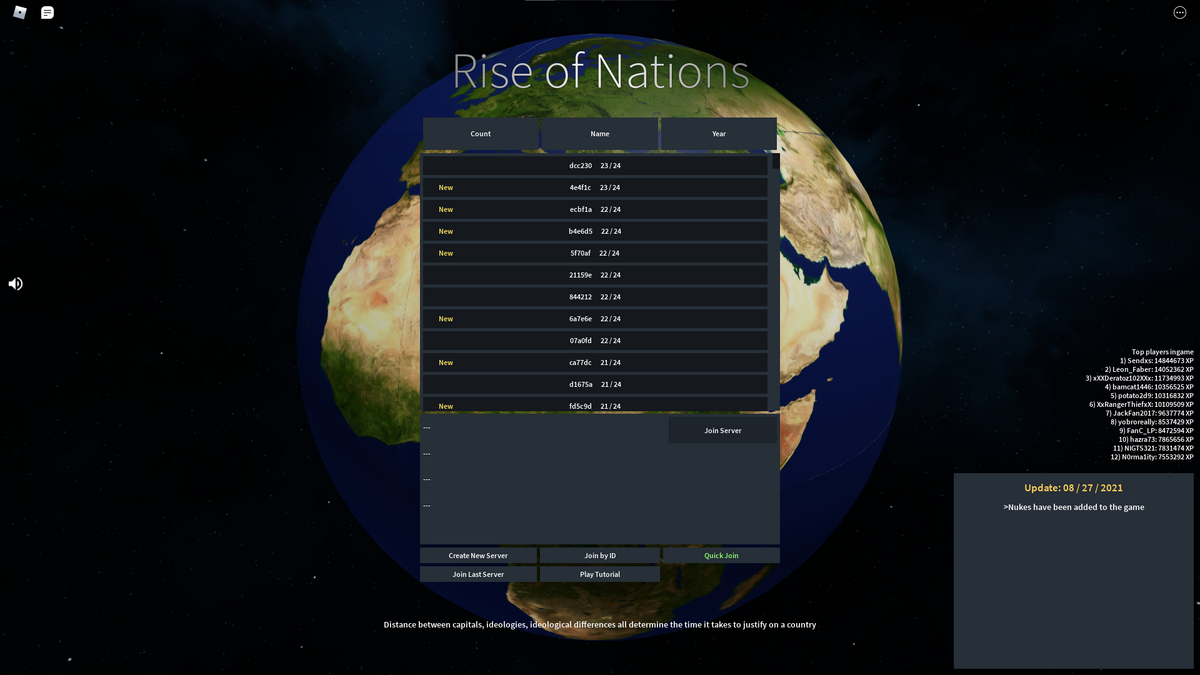 Rise of Nations Minecraft Server