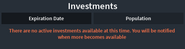 No Available investments