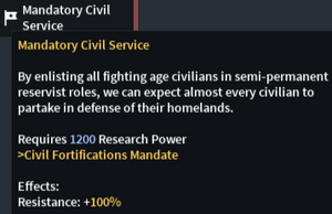City Resistance Modifier