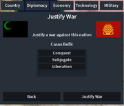 Justification Table