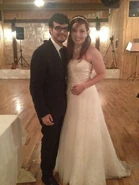 Lindsay and Ray at her wedding