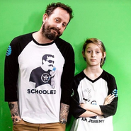 Millie and Geoff in a Schooled promotional picture