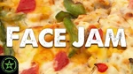 Face Jam Domino's Chicken Taco Pizza & Cheeseburger Pizza