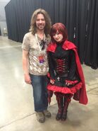 Jeff and Casey Lee Williams (dressed as Ruby Rose) at RTX 2014