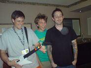 Joel, Geoff and Gavin in Hotel Room at Comic Con 2007 playing Guitar Hero