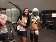 Katie and an Emerald cosplayer.