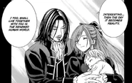Baby Moka and her parents