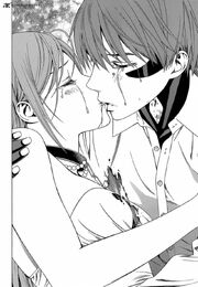 Rosario vampire ii Moka and Tskune kissing