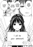 San preparing to face off against Alucard.