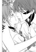 Moka and Tsukune Aono kiss