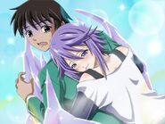 Mizore hugging Tsukune Aono