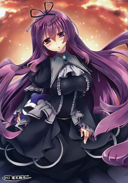 vampire anime girl with purple hair