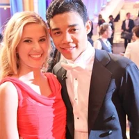 Caroline Sunshine and Roshon Fegan at "Dancing with the stars"
