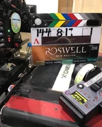 Behind the scenes clapperboard