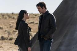 Max and Liz outside of the mine.