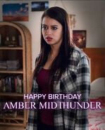 Happy B-Day Amber Midthunder Poster