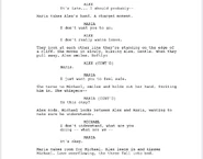Script page from episode 2.06