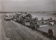 Réalisation de la chaussée Corbeil-Paris au niveau de Grigny.