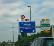 Accès de la D145 à Champigny-sur-Marne depuis l'A4/A86